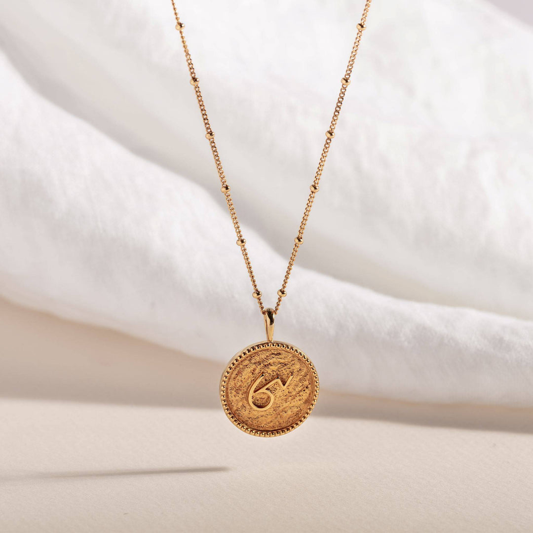 Brave Shorthand Gold Vermeil Coin Necklace - Native Self