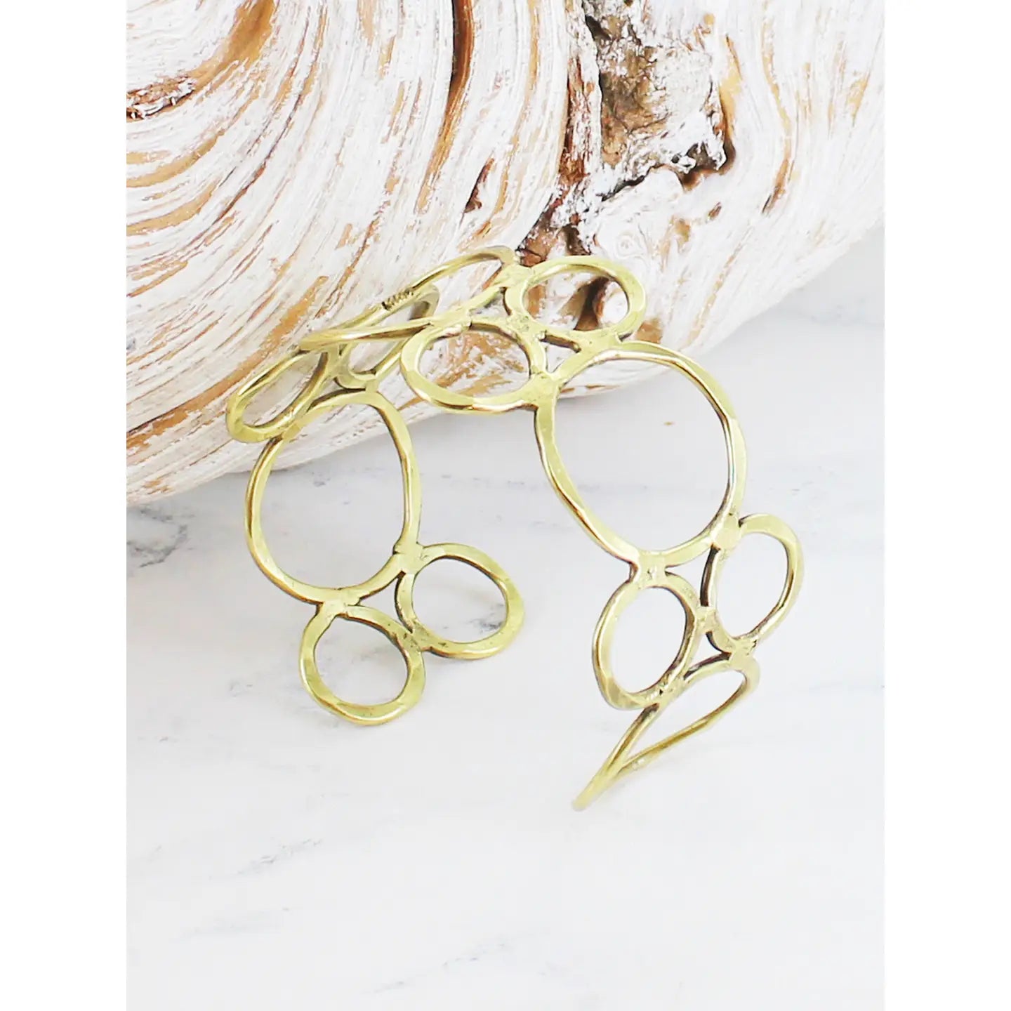Beaten open ring cuff