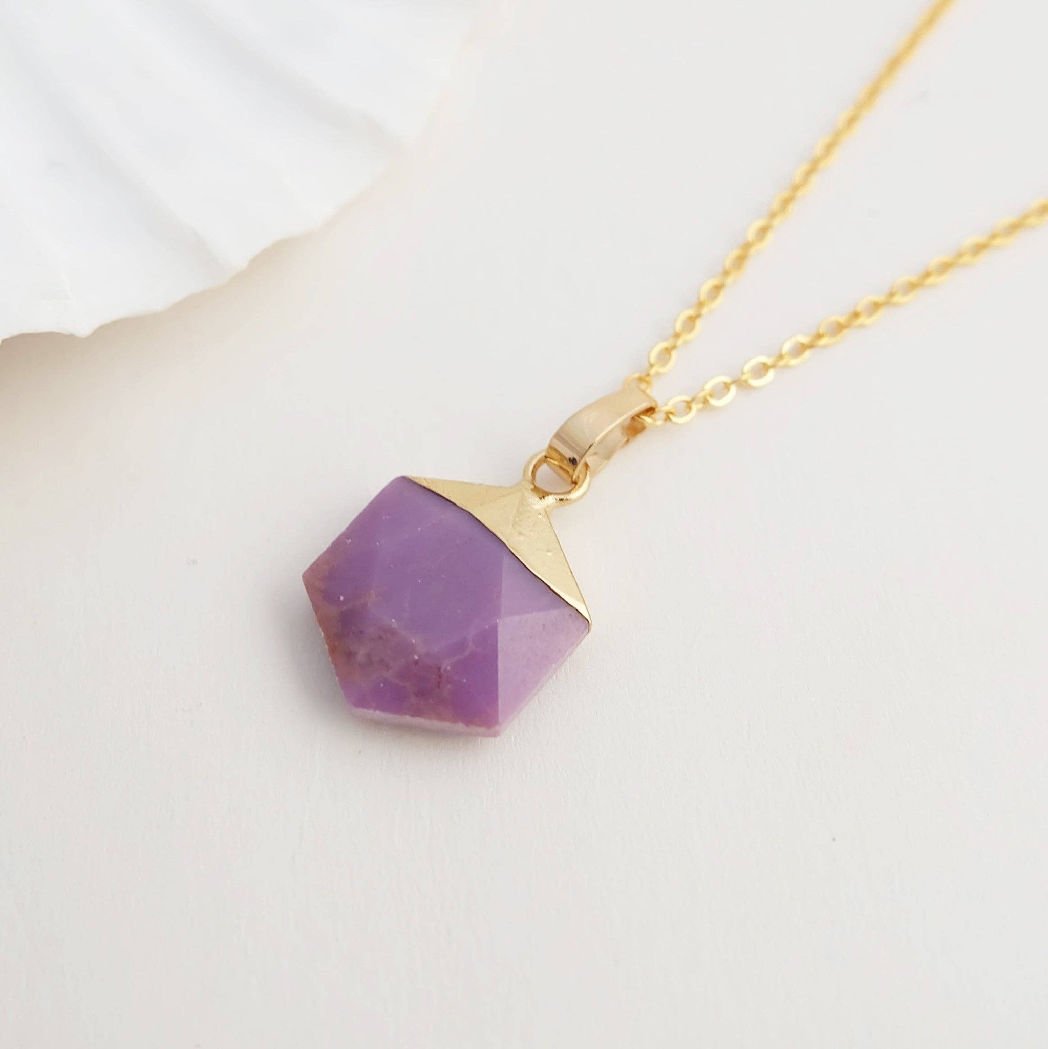 Sugilite Semi Precious Gemstone Necklace