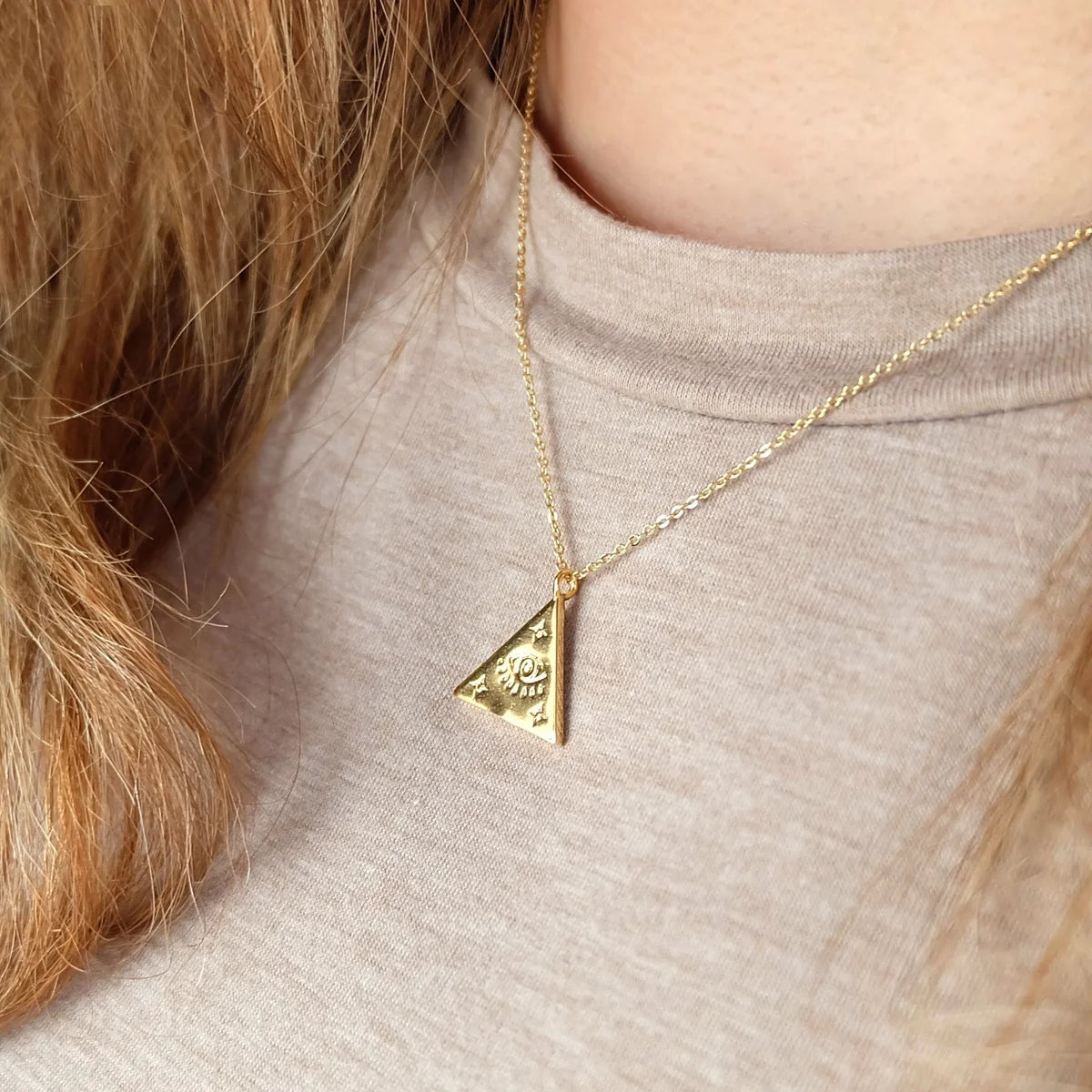 Gold evil eye necklace
