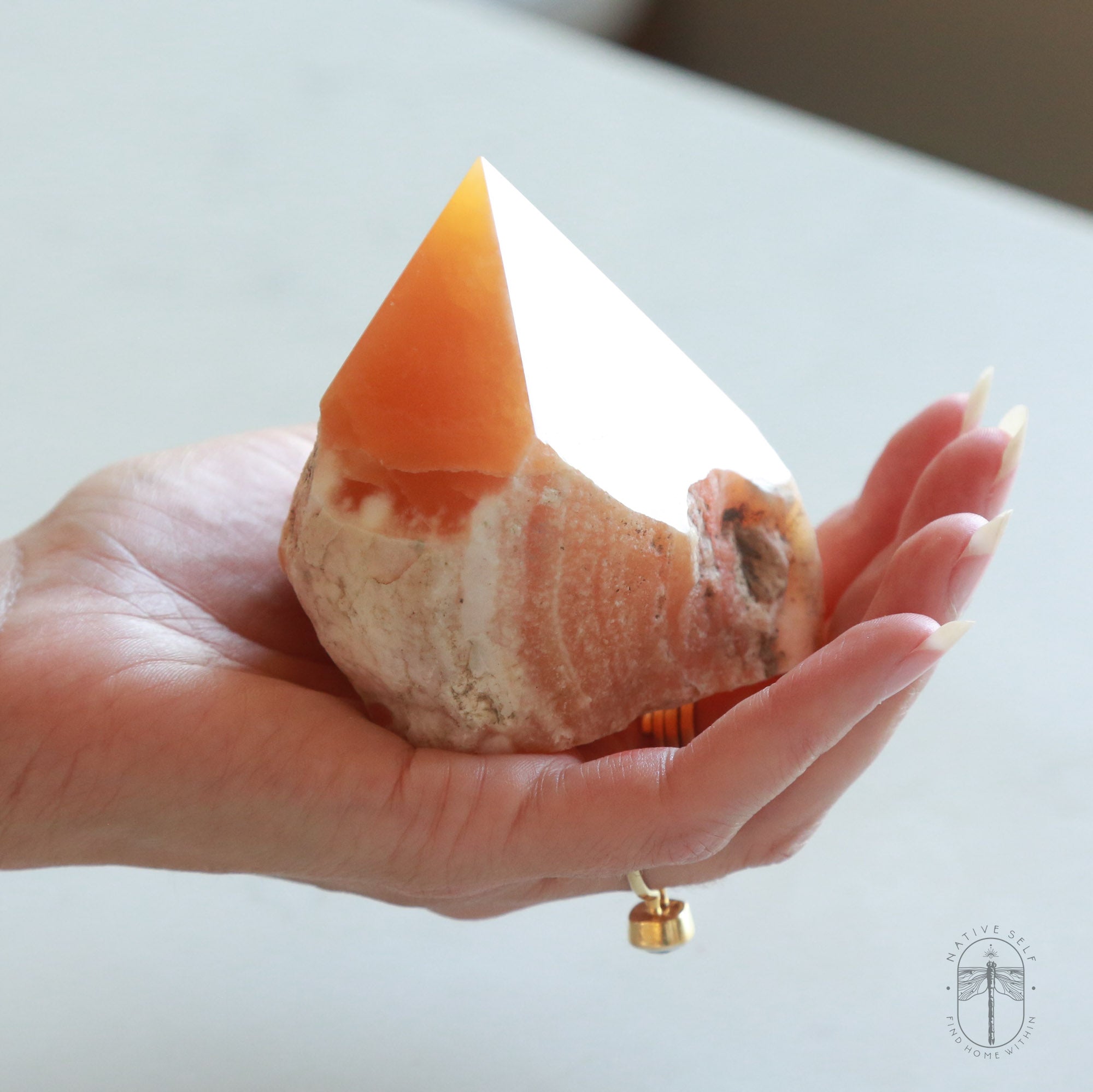 Orange Calcite Raw Points - Native Self
