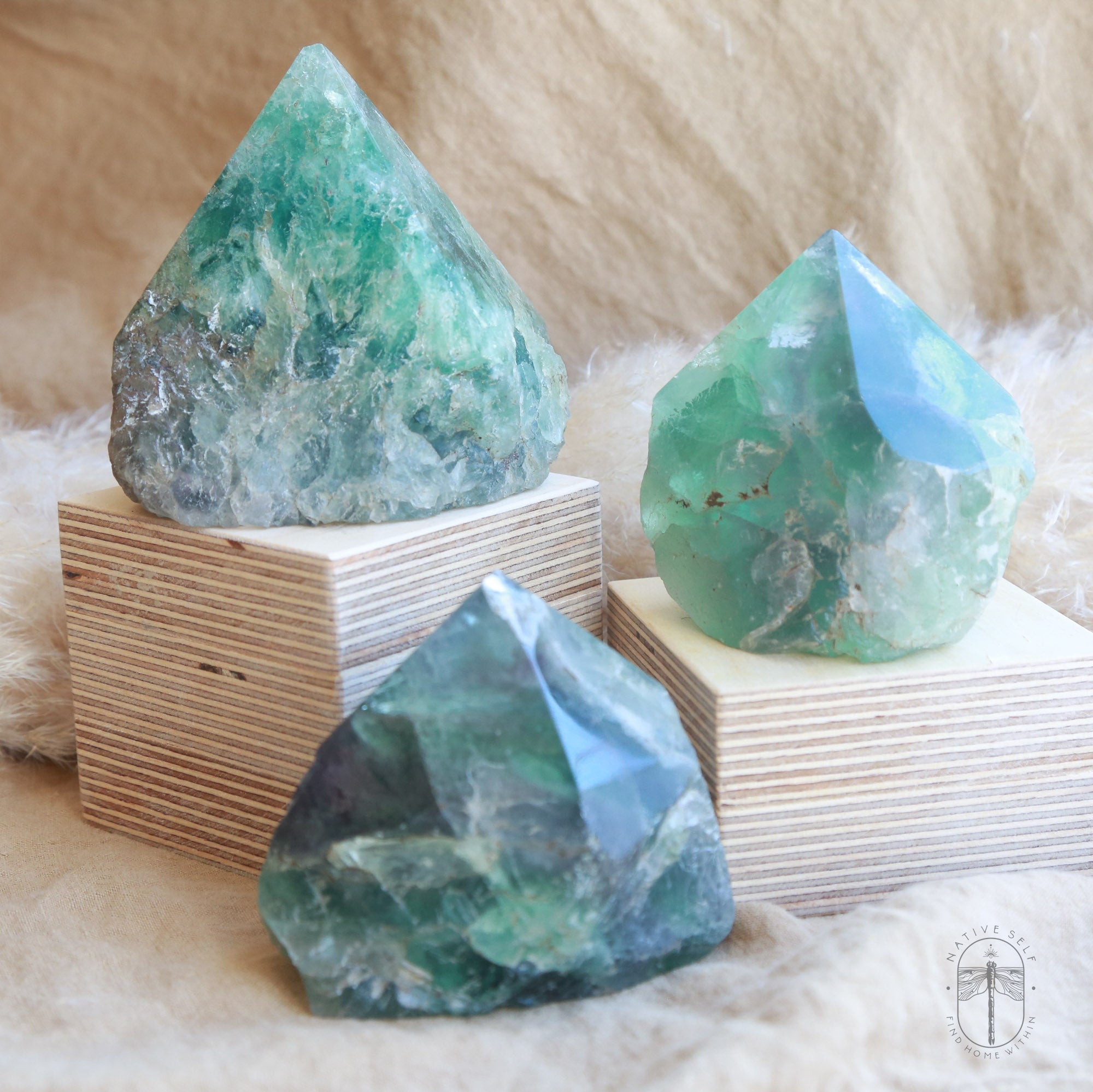 Rainbow Fluorite Raw Points - Native Self