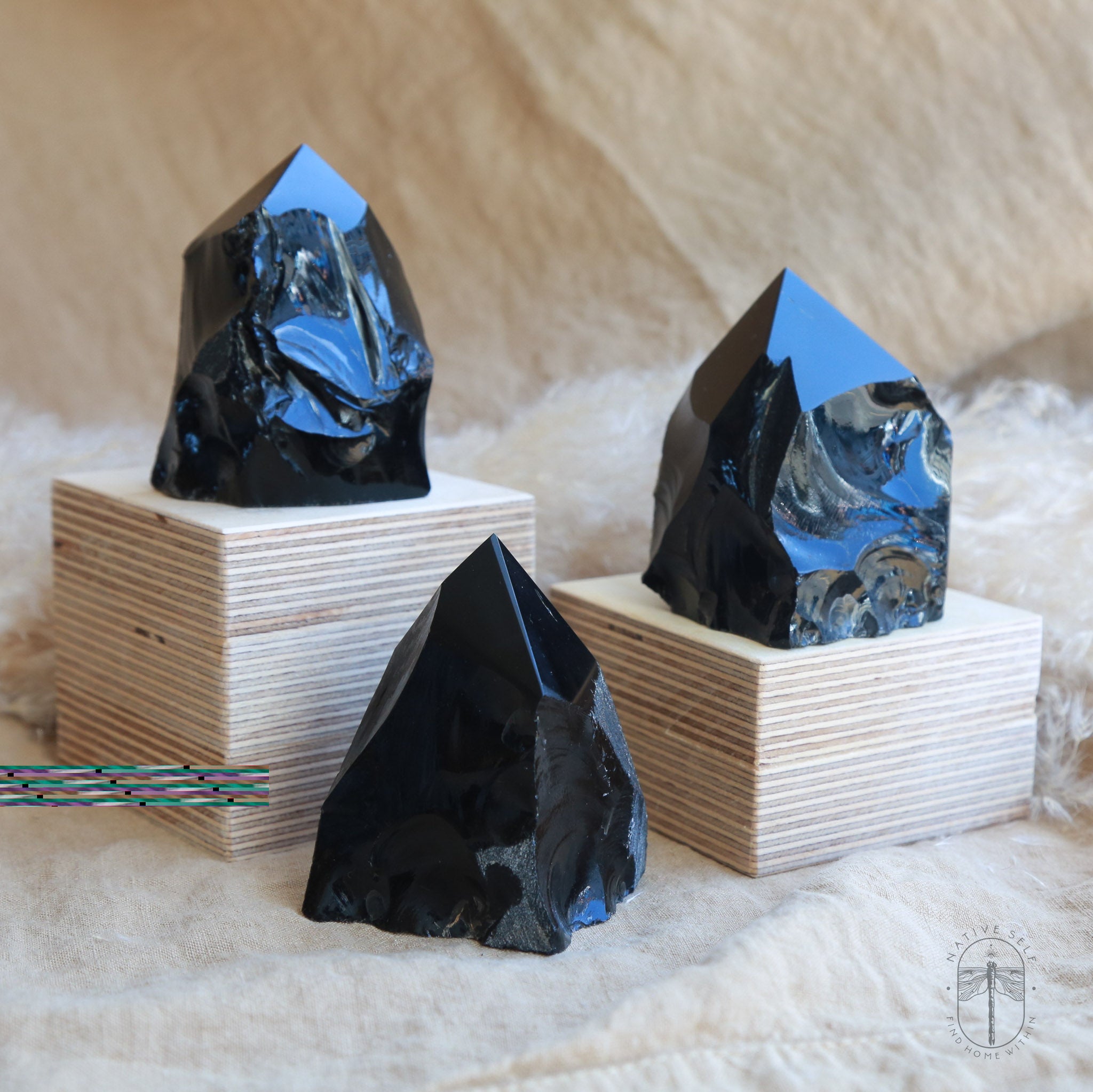 Black Obsidian Raw Points - Native Self