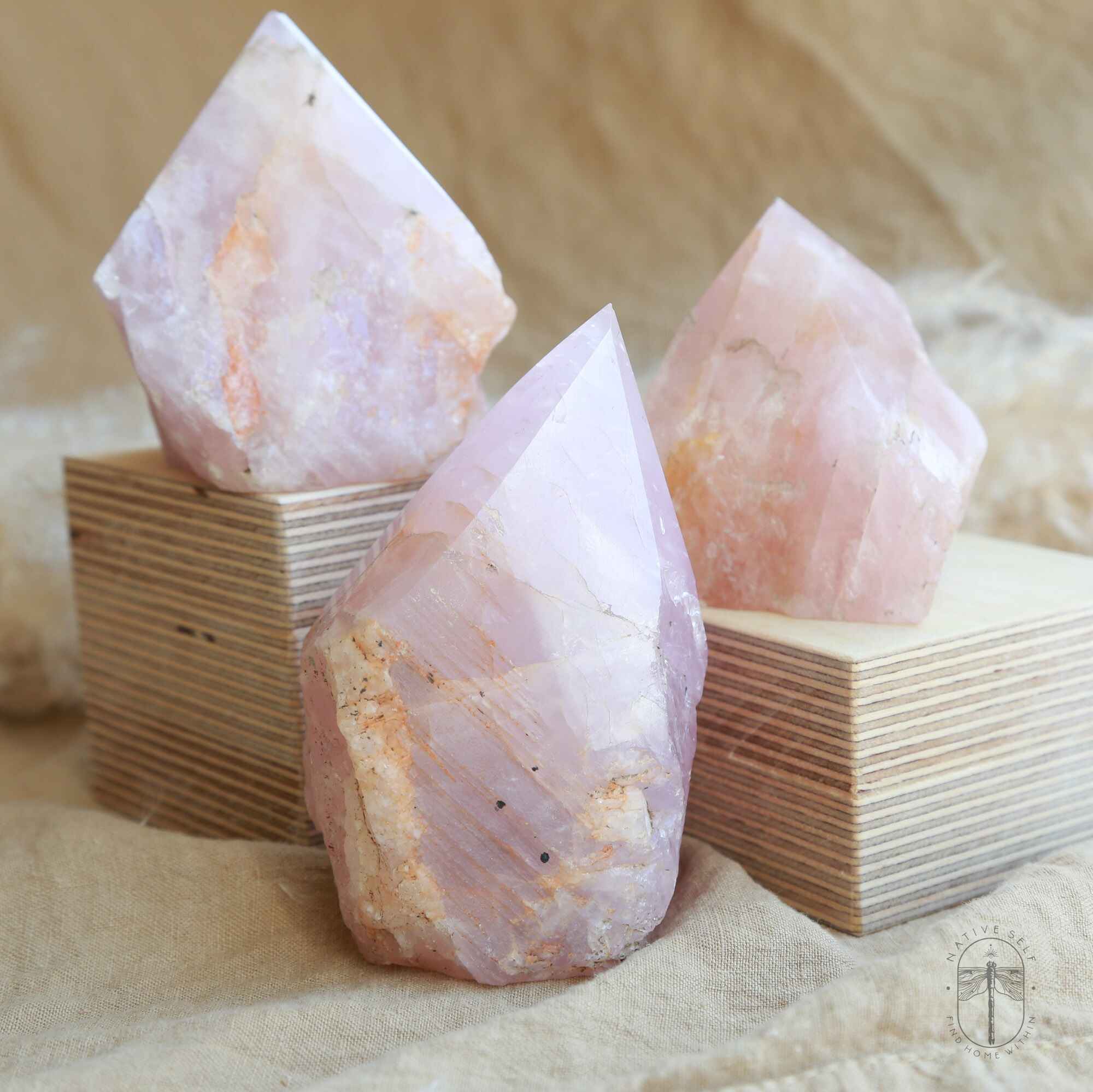 Rose Quartz Raw Points - Native Self